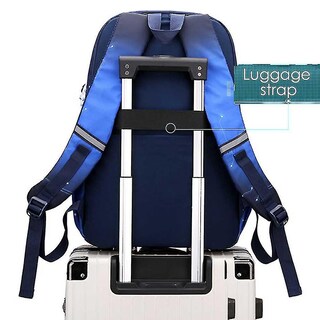 Foto 3 | Foto 3 | Mochila Huoguo Galaxy School Impermeable Para Adolescentes Azul - Venta Internacional.