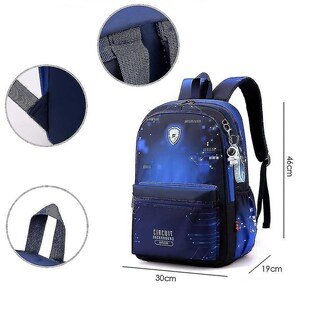 Foto 5 | Foto 5 | Mochila Huoguo Galaxy School Impermeable Para Adolescentes Azul - Venta Internacional.