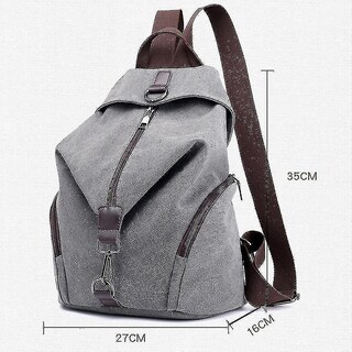 Foto 5 | Foto 5 | Mochila Huoguo Ladies Leisure Literary Sports De Lona Gris - Venta Internacional.