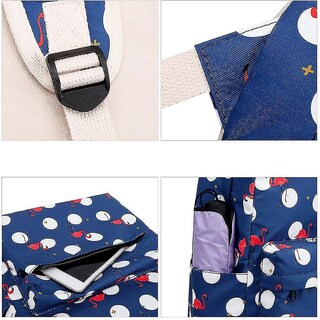 Foto 4 | Foto 4 | Mochila Huoguo Conjunto De Mochilas Escolares Para Estudiantes De Ocio Para Mujeres, Azul - Venta Internacional.