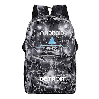 Foto 1 | Foto 1 | Mochila Huoguo Leisure Star Print Para Escuela Secundaria Negra - Venta Internacional.