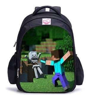 Foto 1 | Foto 1 | Mochila Sanlin Beans Minecraft Impermeable Para Niños - Venta Internacional.
