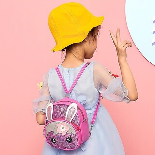 Foto 2 | Foto 2 | Mochila Huoguo, Con Lentejuelas Parpadeantes, A La Moda, Orejas De Conejo, Para Niños - Venta Internacional.