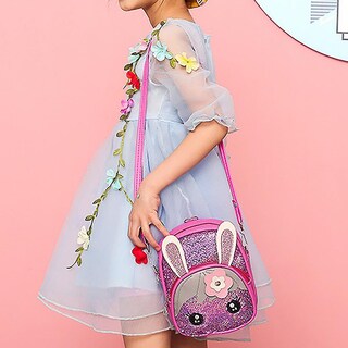 Foto 3 | Foto 3 | Mochila Huoguo, Con Lentejuelas Parpadeantes, A La Moda, Orejas De Conejo, Para Niños - Venta Internacional.