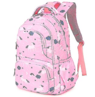 Foto 2 | Foto 2 | Mochila Huoguo Con Dibujos Animados De Unicornio Para Niñas, Lona Negra, 0,75 K - Venta Internacional.