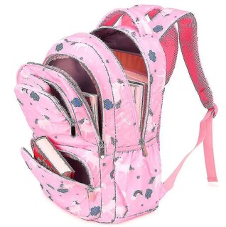 Foto 3 | Foto 3 | Mochila Huoguo Con Dibujos Animados De Unicornio Para Niñas, Lona Negra, 0,75 K - Venta Internacional.