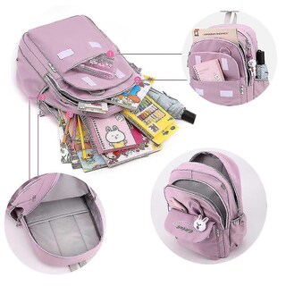 Foto 4 | Foto 4 | Mochila Huoguo Bonita Mochila Clásica Resistente Al Agua, Color Morado - Venta Internacional.