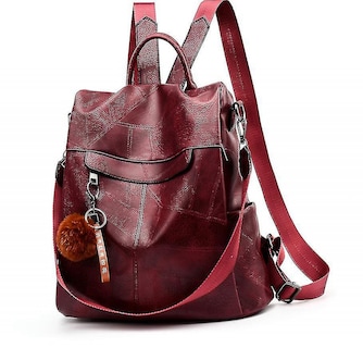 Foto 1 | Foto 1 | Mochila Huoguo Crossbody Para Mujer Jujube Red Fashion Pu - Venta Internacional.