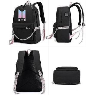 Foto 3 | Foto 3 | Mochila Huoguo Bts, Bonita Mochila Escolar De Nailon Con Carga Usb - Venta Internacional.