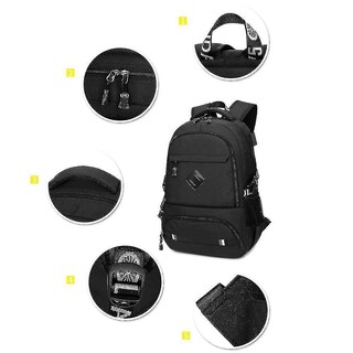 Foto 4 | Foto 4 | Mochila Huoguo, Bolsa Deportiva Para Exteriores, Ordenador De 15,6 Pulgadas, Negra - Venta Internacional.