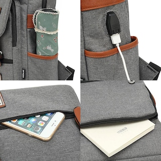 Foto 3 | Foto 3 | Mochila Escolar Sanlin Beans Con Forma De Búho Para Adolescentes, 20 Litros (gris) - Venta Internacional.
