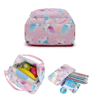 Foto 4 | Foto 4 | Mochila Huoguo Azul Marino Impermeable Para Colegialas 3 Piezas - Venta Internacional.