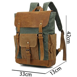 Foto 5 | Foto 5 | Mochila Huoguo Lona Impermeable Para Hombre Color Café - Venta Internacional.