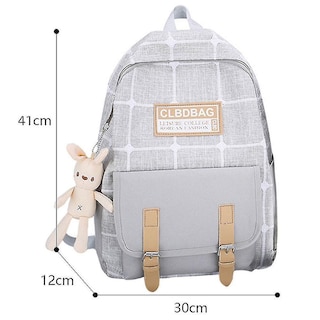 Foto 4 | Foto 4 | Mochila Huoguo Para Estudiantes, Gris, Para Escuela Primaria - Venta Internacional.