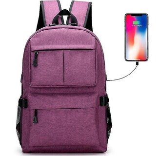 Foto 2 | Foto 2 | Mochila Huoguo, Duradera, Grande, Con Puerto Usb, Color Morado, 48 X 38 X 12 Cm - Venta Internacional.