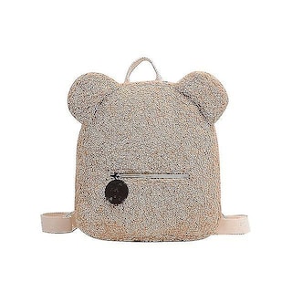 Foto 3 | Foto 3 | Mochila Huoguo Bear Fleece Khaki Para Niños Y Mujeres - Venta Internacional.