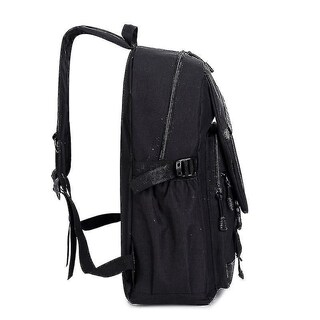 Foto 3 | Foto 3 | Mochila Huoguo Espaciosa Con Detalles De Piel Sintética Azul Oscuro - Venta Internacional.