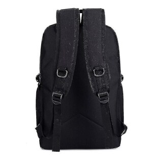 Foto 4 | Foto 4 | Mochila Huoguo Espaciosa Con Detalles De Piel Sintética Azul Oscuro - Venta Internacional.