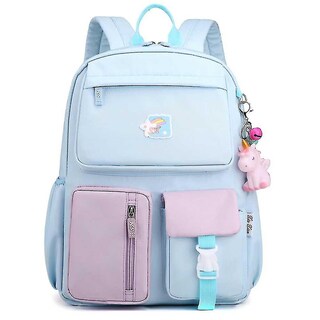 Foto 1 | Foto 1 | Mochila Huoguo Para Estudiantes, Escuelas, Viajes Y Trabajo, Mochila Azul - Venta Internacional.