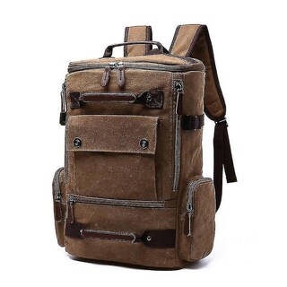 Foto 1 | Foto 1 | Mochila Huoguo Vintage Canvas Travel Para Hombre Café 36-55l - Venta Internacional.