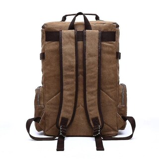 Foto 3 | Foto 3 | Mochila Huoguo Vintage Canvas Travel Para Hombre Café 36-55l - Venta Internacional.