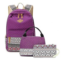 Mochila Huoguo De Lona Impermeable, Juego De 10 Piezas, Color Morado - Venta Internacional.