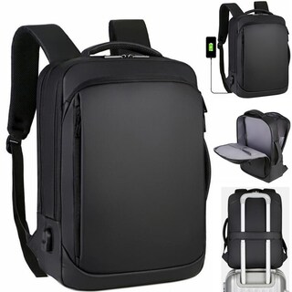 Foto 2 | Foto 2 | Mochila Para Portátil Sanlin Beans Con Carga Usb Impermeable (negra) - Venta Internacional.