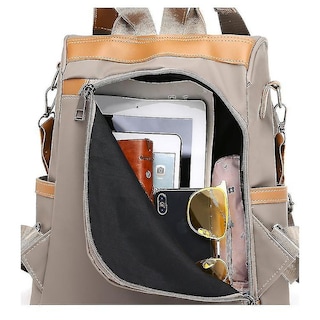Foto 5 | Foto 5 | Mochila Huoguo De Nailon Impermeable De Gran Capacidad, Color Beige - Venta Internacional.