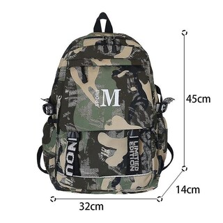 Foto 4 | Foto 4 | Mochila Huoguo Youth School, Tela Oxford Verde, 32 X 14 X 45 Cm - Venta Internacional.