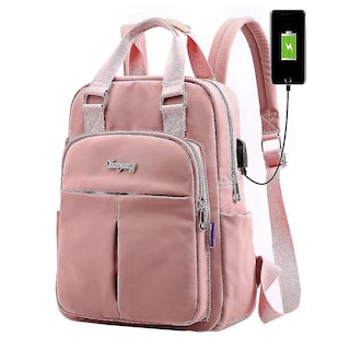 Foto 1 | Foto 1 | Mochila Huoguo Leisure Fashion Para Mujer Con Carga Usb Rosa - Venta Internacional.
