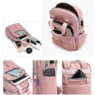 Foto 2 | Foto 2 | Mochila Huoguo Leisure Fashion Para Mujer Con Carga Usb Rosa - Venta Internacional.