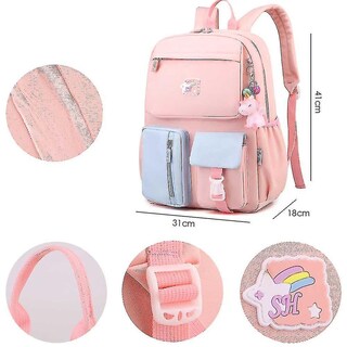 Foto 4 | Foto 4 | Mochila Huoguo Student Impermeable Ligera Púrpura - Venta Internacional.