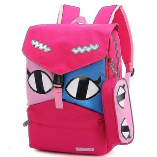 Foto 1 | Foto 1 | Mochila Huoguo De Nailon Rojo Rosa Impermeable Para Niñas De 8 A 12 Años - Venta Internacional.