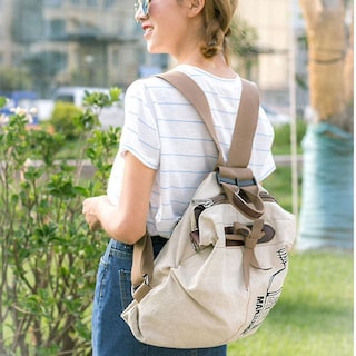 Foto 4 | Foto 4 | Mochila Huoguo Literary And Simple 20-35l Impermeable Blanca - Venta Internacional.