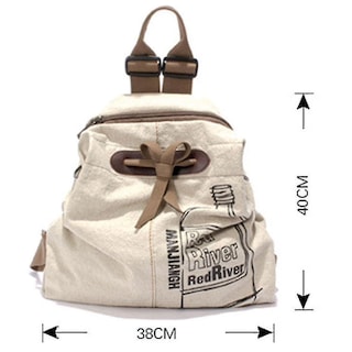Foto 5 | Foto 5 | Mochila Huoguo Literary And Simple 20-35l Impermeable Blanca - Venta Internacional.