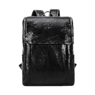 Foto 1 | Foto 1 | Mochila Huoguo, Bolso De Viaje De Piel Sintética Para Hombre, Color Negro - Venta Internacional.
