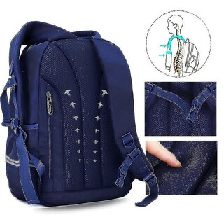 Foto 3 | Foto 3 | Mochila Huoguo De Poliéster Azul Impermeable Para Niños De 6 A 10 Años - Venta Internacional.