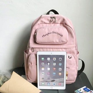 Foto 3 | Foto 3 | Mochila Huoguo De Nailon Impermeable De Gran Capacidad Para Mujer, Color Rosa - Venta Internacional.