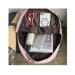 Foto 4 | Foto 4 | Mochila Huoguo De Nailon Impermeable De Gran Capacidad Para Mujer, Color Rosa - Venta Internacional.