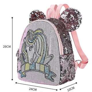 Foto 5 | Foto 5 | Mochila Huoguo Con Diseño De Unicornio Con Lentejuelas Para Escuela Primaria, Color Rosa - Venta Internacional.