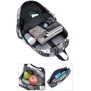 Foto 4 | Foto 4 | Mochila Huoguo De Gran Capacidad Para Escuela Secundaria Negra - Venta Internacional.