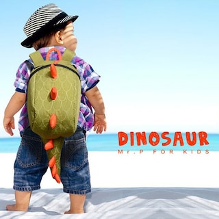 Foto 1 | Foto 1 | Mochila Dinosaur Para Niños, Tela Vaquera De Poliéster Verde, 20l - Venta Internacional.