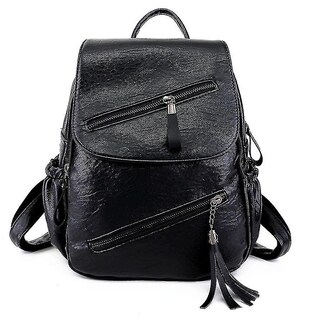 Foto 2 | Foto 2 | Mochila Huoguo College Shoulder Harbor Negra 25x14x32cm - Venta Internacional.