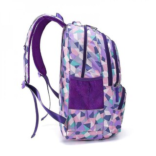 Foto 3 | Foto 3 | Mochila Huoguo Púrpura De Tela Oxford Impermeable Para Niños/niñas - Venta Internacional.
