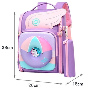 Foto 5 | Foto 5 | Mochila Huoguo, Mochila Escolar Para Alumnos, Diseño De Rosquillas, Dibujos Animados, Azul Marino - Venta Internacional.