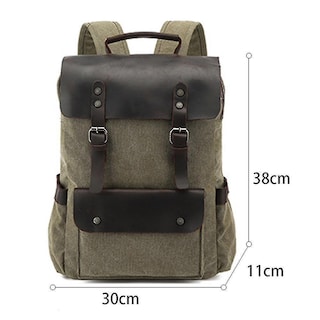 Foto 5 | Foto 5 | Mochila Huoguo Leisure Travel De Lona Impermeable Y Piel - Venta Internacional.