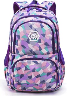 Foto 1 | Foto 1 | Mochila Huoguo Con Estampado Geométrico Para Niñas/niños De Secundaria - Venta Internacional.