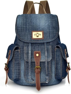 Foto 1 | Foto 1 | Mochila Huoguo Vintage Jeans Canvas Para Portátil De 14 Pulgadas - Venta Internacional.