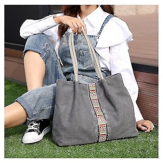 Foto 2 | Foto 2 | Mochila Huoguo De Lona Para Mujer, Retro, Vintage, Gris, 39 X 30 X 11 Cm - Venta Internacional.