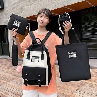 Foto 2 | Foto 2 | Mochila Sanlin Beans High School Canvas Travel Black - Venta Internacional.